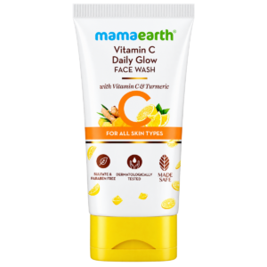 Mamaearth Vitamin C Face Wash with Vitamin C and Turmeric for Skin Illumination (80 ml) | Natural Glow & Deep Cleansing Daily Face Wash