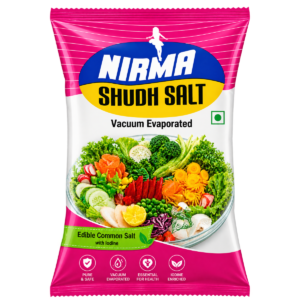 Nirma Shudh Salt (1 kg) | Vacuum Evaporated Iodized Edible Common Salt | Fine Free-Flowing Everyday Cooking Salt