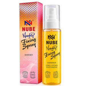NUBE Naughty Shimmer Fixing Spray – Golden Shimmer Makeup Setting Spray (Long Lasting & Moisturizing) - 120ml