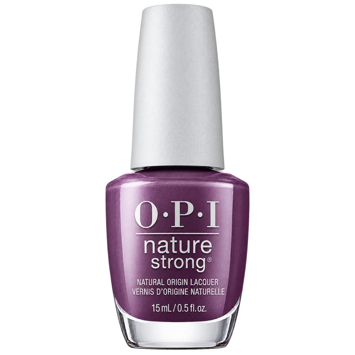 O.P.I Nature Strong Natural Origin Nail Lacquer - Eco-Maniac (15 ml) | Vegan & Cruelty-Free Deep Plum Polish