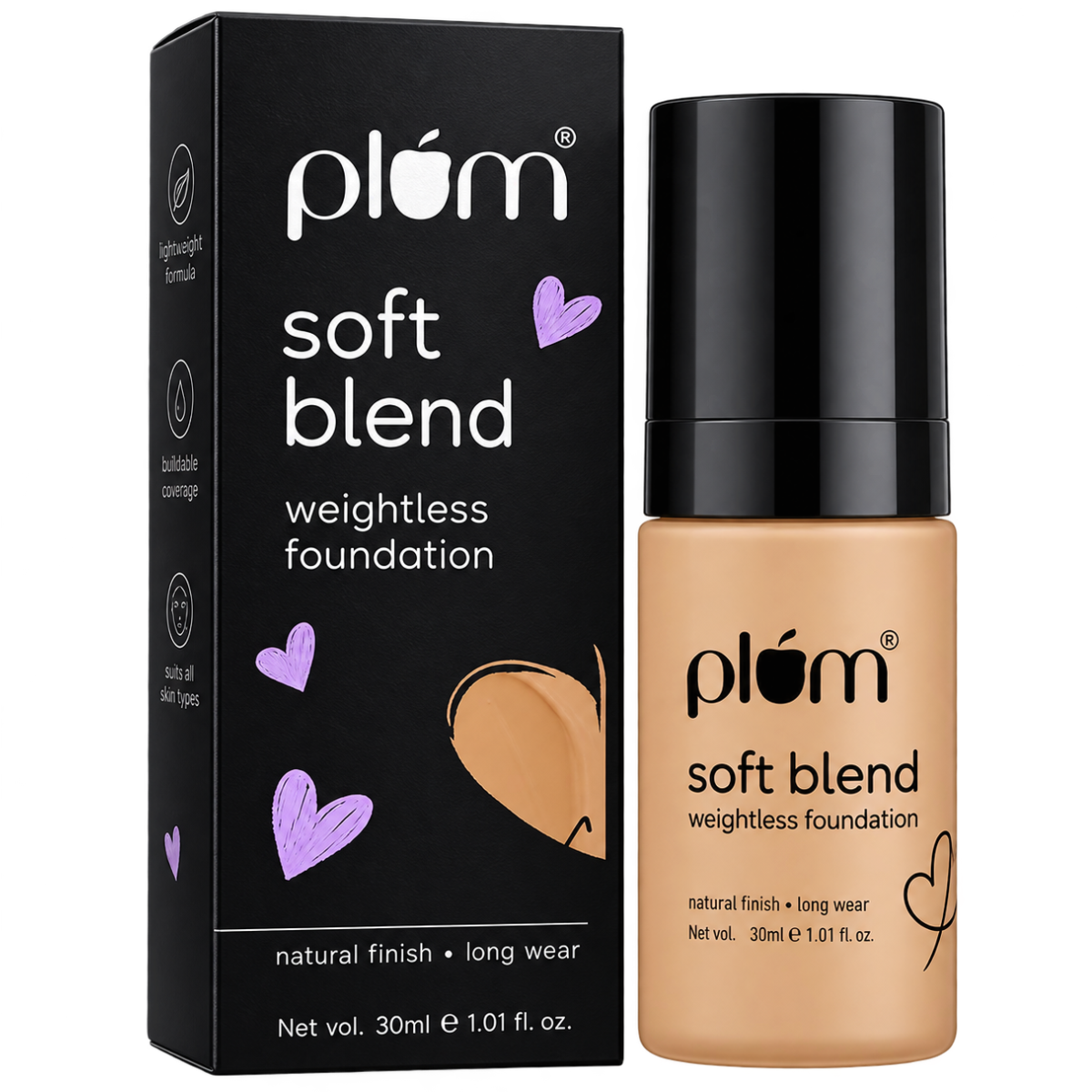Plum Soft Blend Weightless Foundation (30ml)