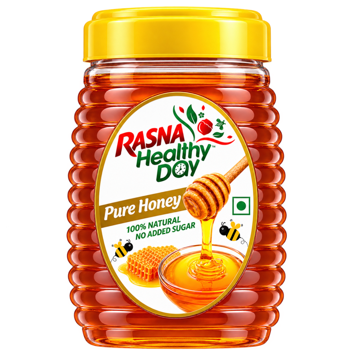 Rasna Healthy Day Pure Honey (500g) | 100% Natural Pure Honey with No Added Sugar & No Preservatives