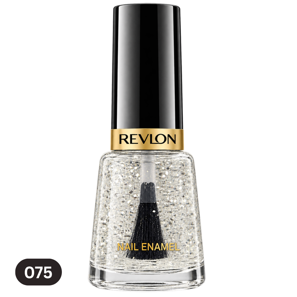 Revlon Glossy Finish Nail Enamel - 075 Clear / Natural (8ml) | High-Shine Top & Base Coat Nail Polish