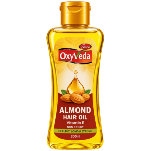 Simco OxyVeda Almond Hair Oil with Vitamin E – Non-Sticky Formula for Healthy, Long & Strong Hair (200ml)