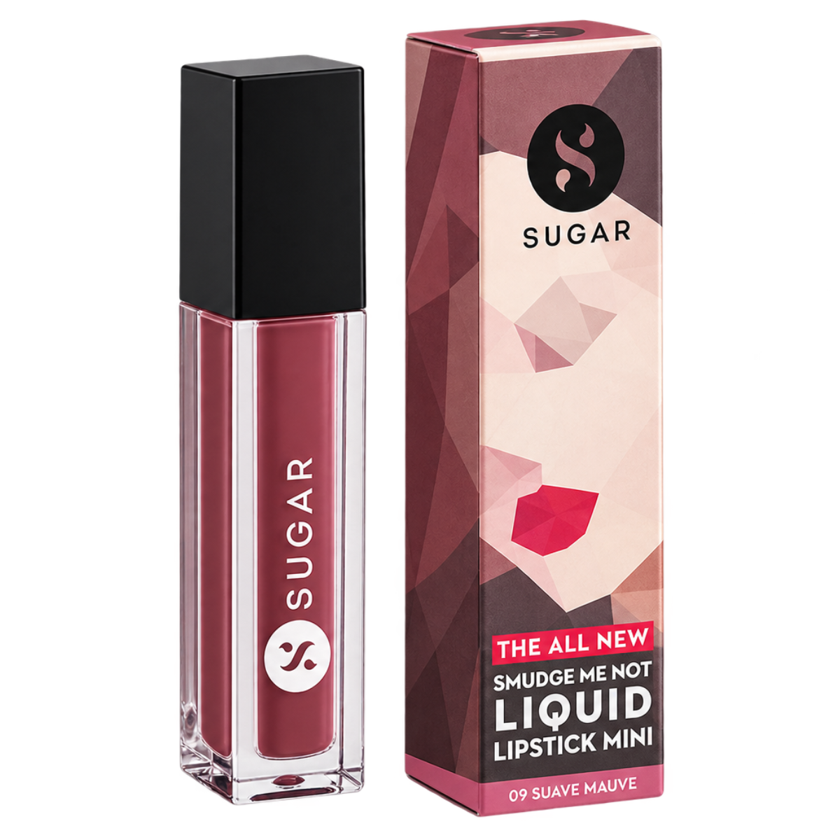 SUGAR Cosmetics Smudge Me Not Mini Liquid Lipstick - 09 Suave Mauve (1.1 ml) | Ultra Matte, Transferproof & Waterproof Long-Wear Lip Color