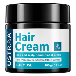 Ustraa Hair Cream - Hair and Scalp Nourishment Cream with Wild Flaxseed Extract & Wheat Germ Oil – 100g