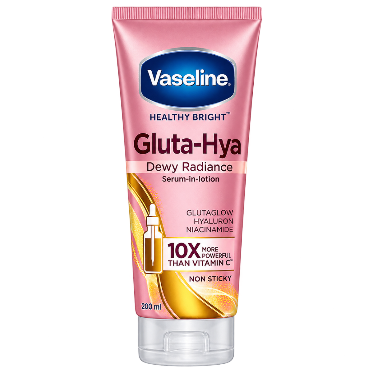 Vaseline Healthy Bright Gluta-Hya Dewy Radiance Serum-In-Lotion – 200 ml | With GlutaGlow, Hyaluron & Niacinamide