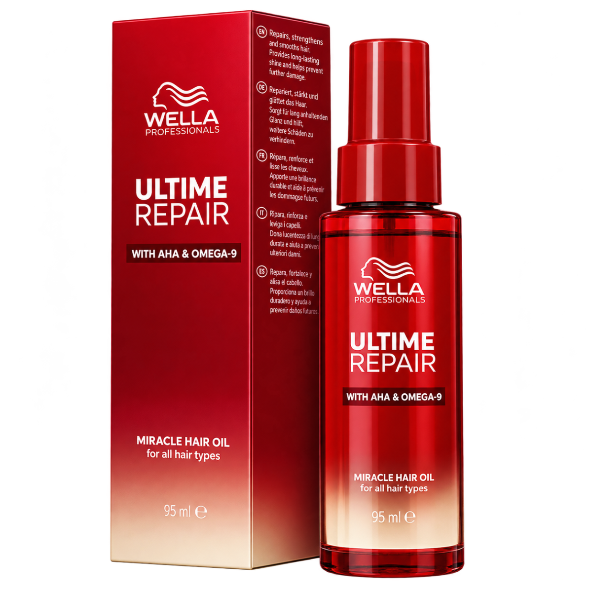 Wella Professionals Ultime Repair Miracle Hair Oil - 95 ml | Advanced Repair Serum with AHA & Omega-9