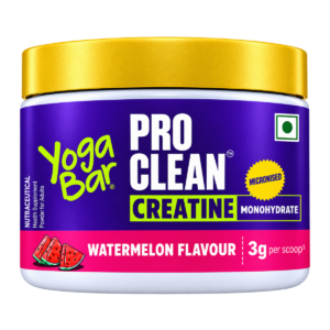 Yogabar Creatine Monohydrate (114g) | Pure & Micronized Workout Supplement with Refreshing Watermelon Flavor | 3g Creatine per Scoop
